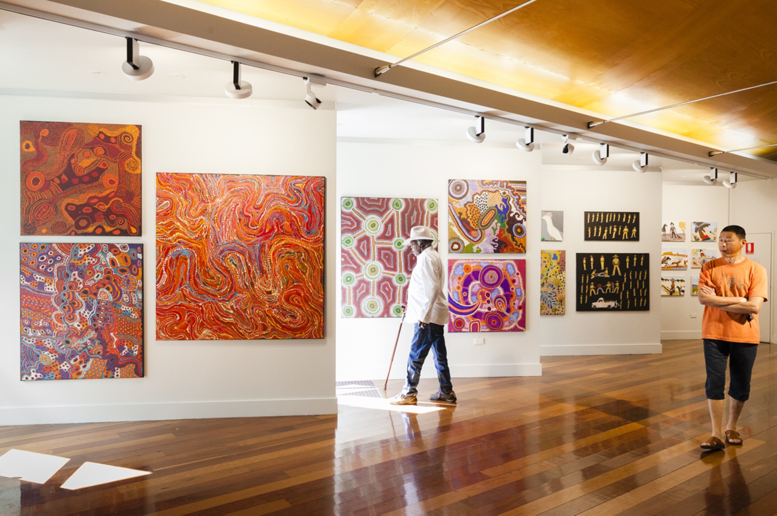 Nganampa Kililpil: Our Stars exhibition, installation view, Hazelhurst Arts Centre 